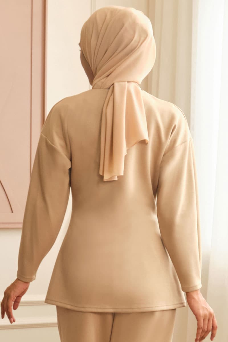 Elm Front Button Blouse - Camel - Image 4