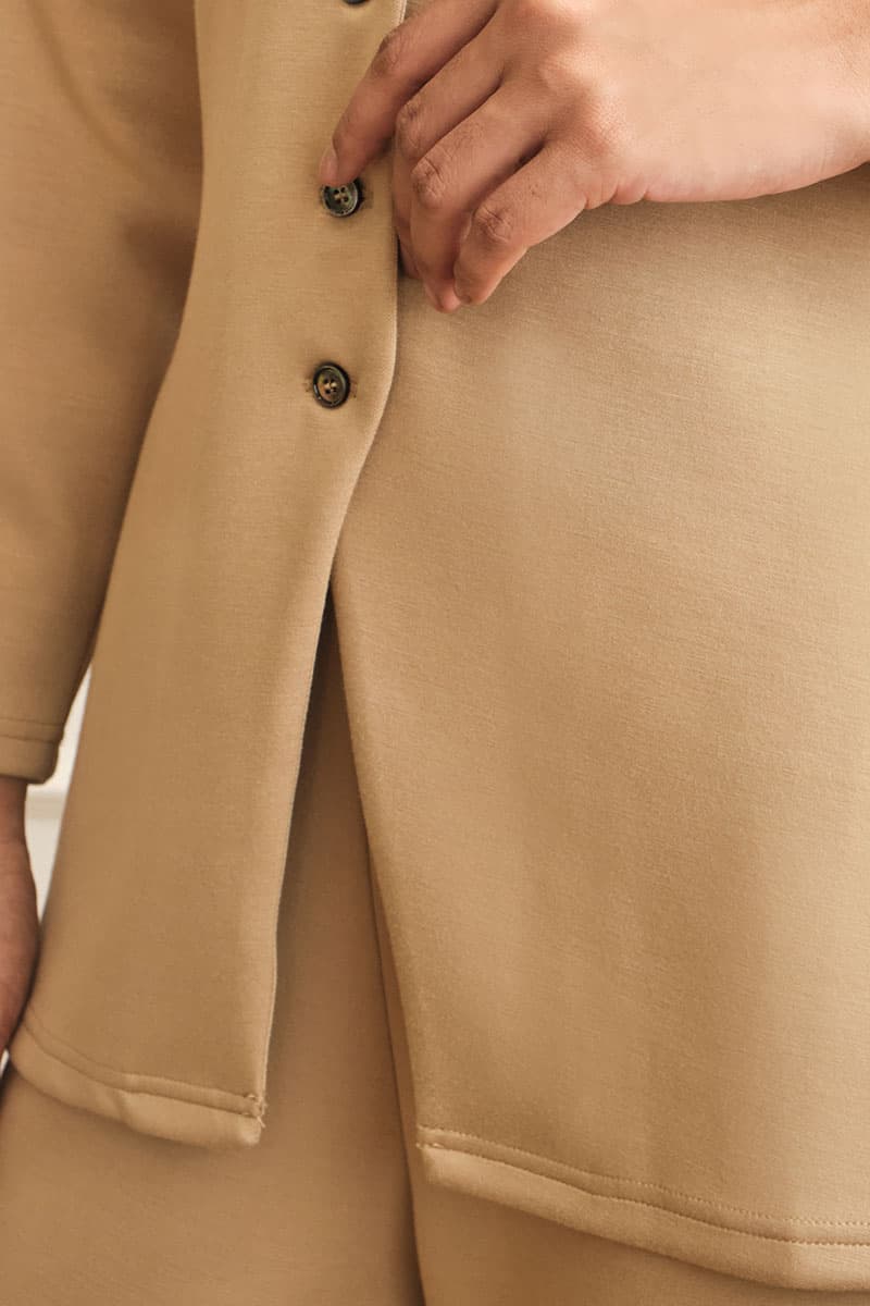 Elm Front Button Blouse - Camel - Image 6