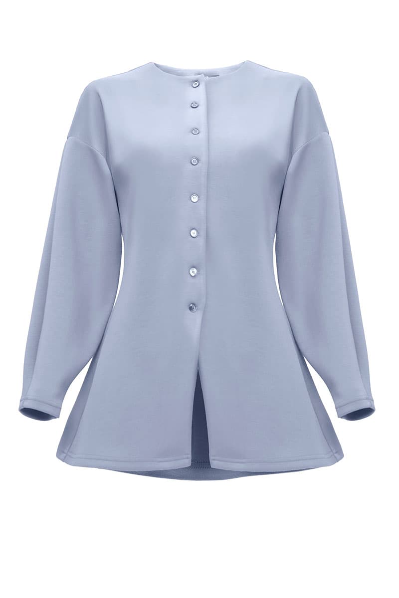 Elm Front Button Blouse - Blue Bell - Image 2
