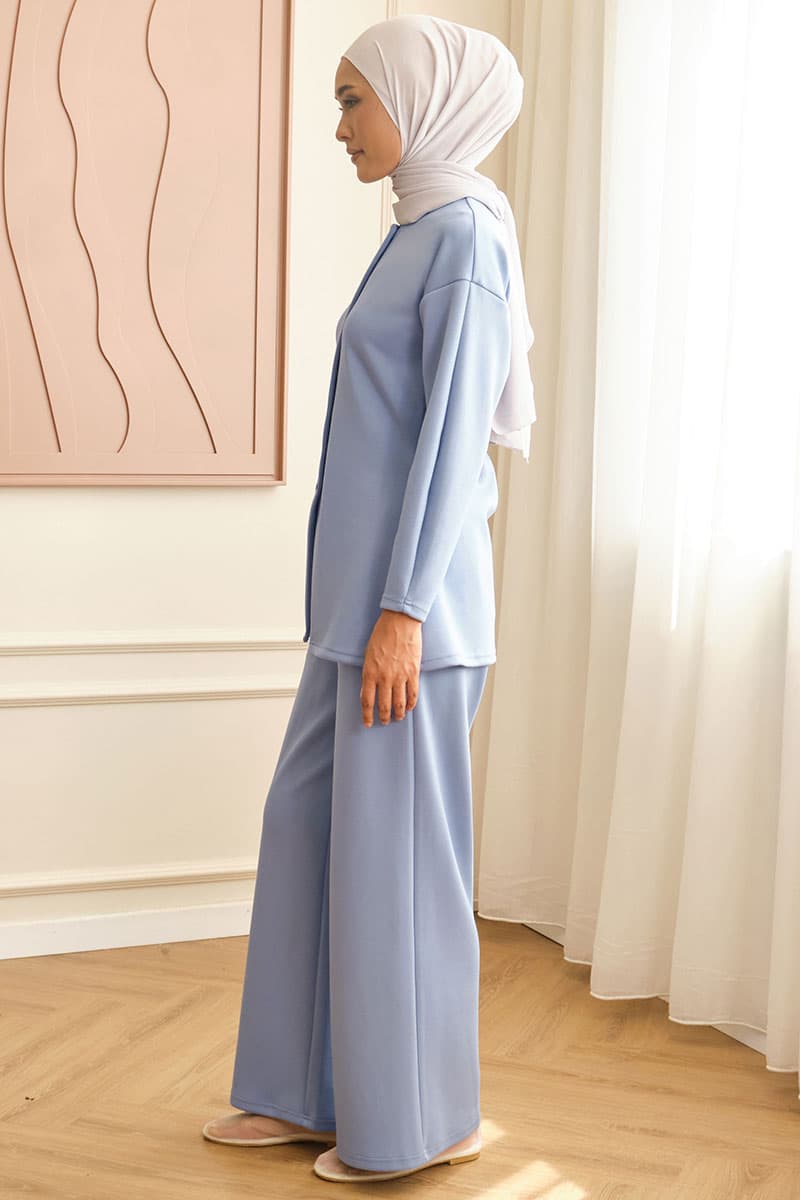 Elm Front Button Blouse - Blue Bell - Image 3
