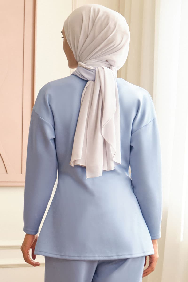 Elm Front Button Blouse - Blue Bell - Image 4