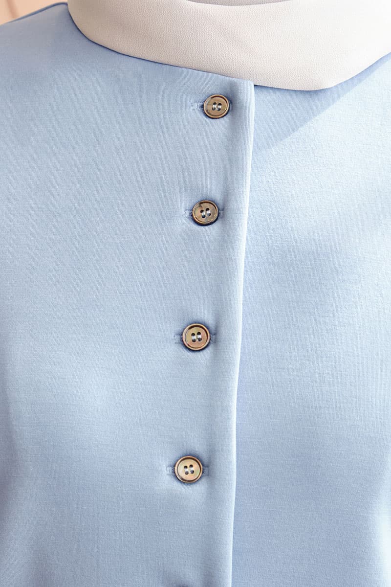 Elm Front Button Blouse - Blue Bell - Image 5