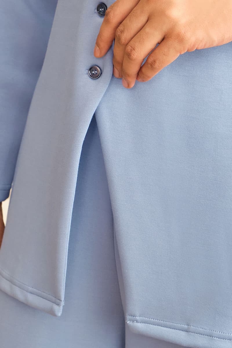 Elm Front Button Blouse - Blue Bell - Image 6
