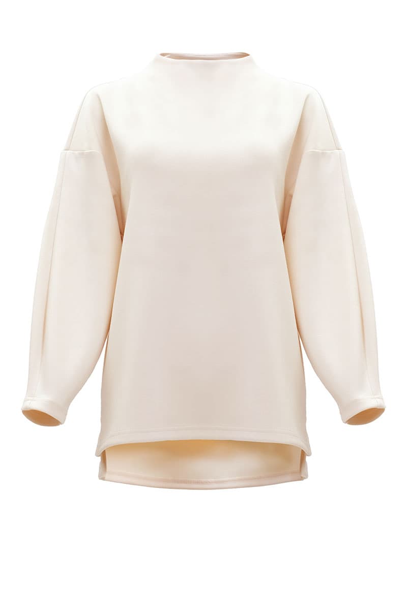 Denali High Neck Blouse 2.0 - Pearl - Image 2