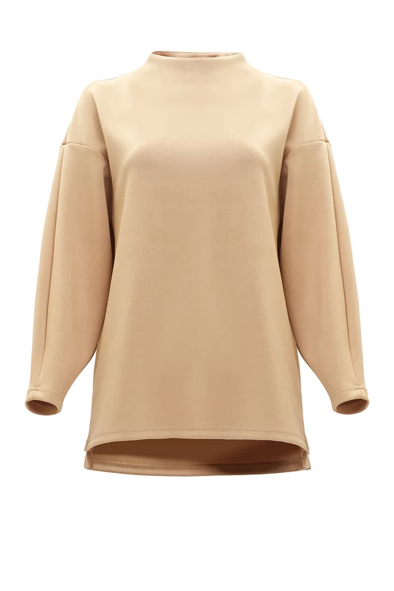 Denali High Neck Blouse 2.0 - Camel - Image 2