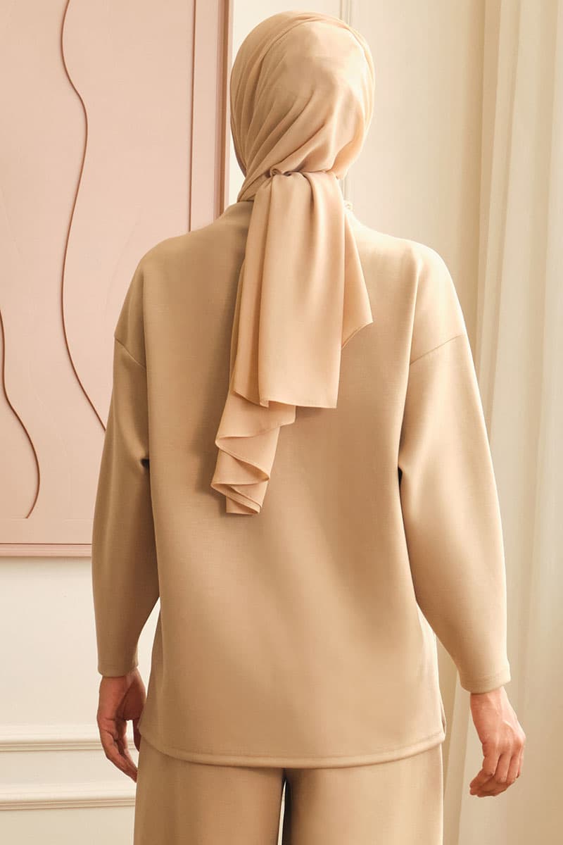 Denali High Neck Blouse 2.0 - Camel - Image 4