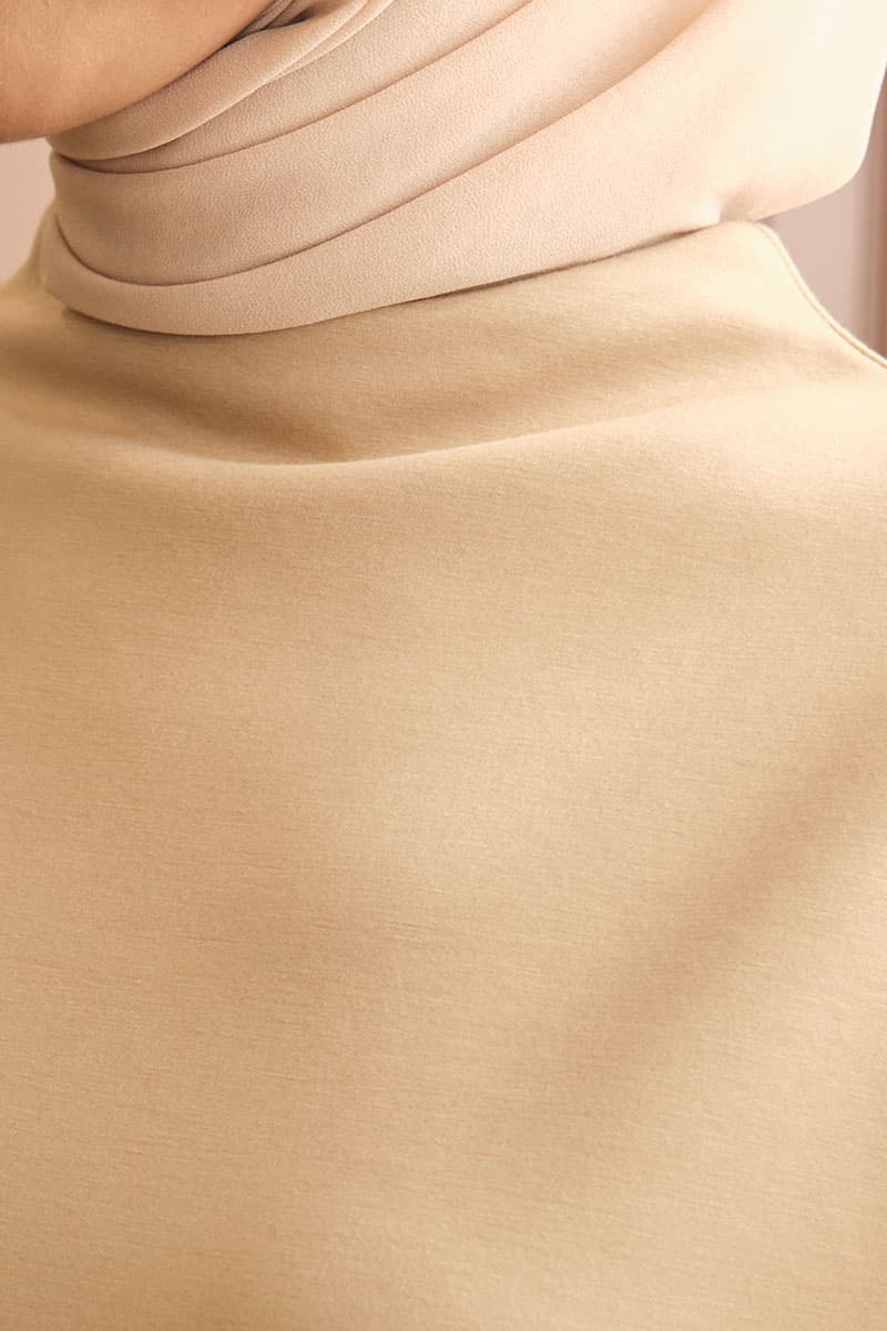 Denali High Neck Blouse 2.0 - Camel - Image 5
