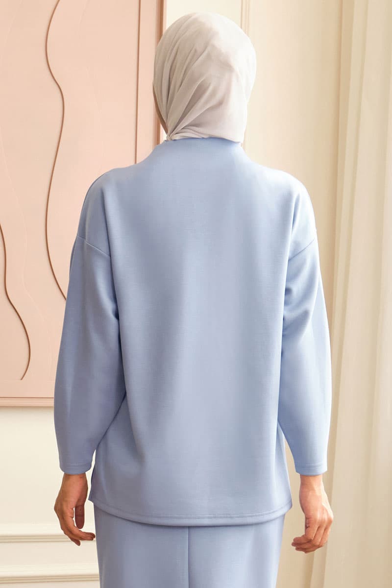 Denali High Neck Blouse 2.0 - Blue Bell - Image 4