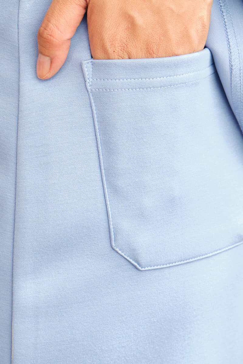 Leeder Button Slit Skirt - Blue Bell - Image 6