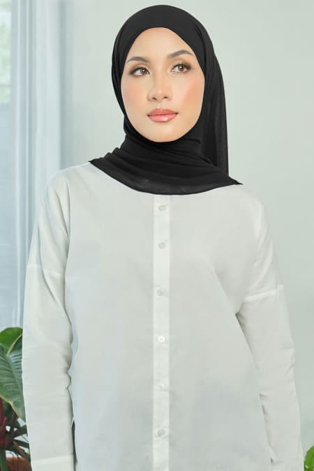 Aida Chiffon Tudung Headscarf - Black