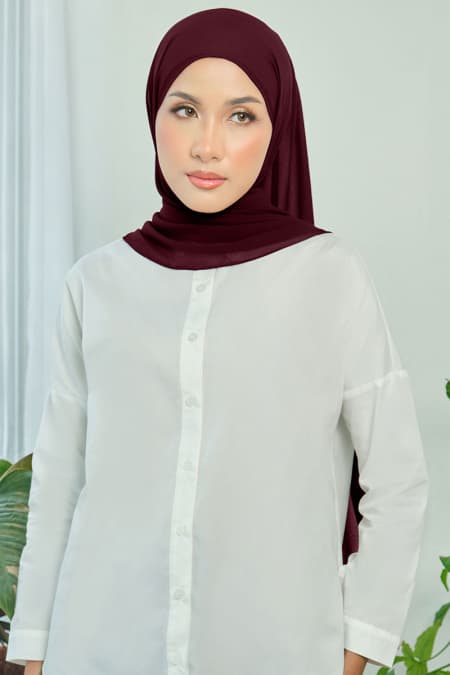 Aida Chiffon Tudung Headscarf - Burgundy