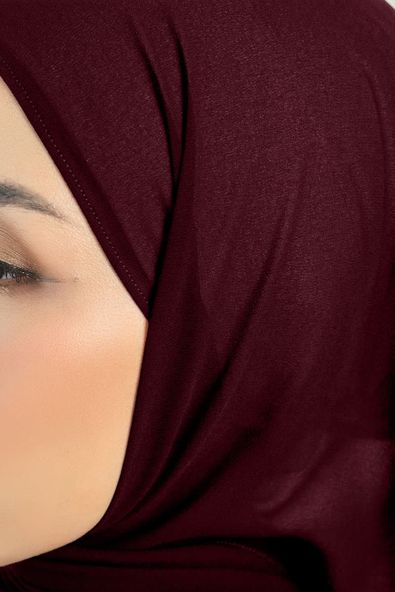 Aida Chiffon Tudung Headscarf - Burgundy - Image 3